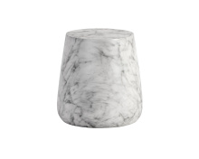 Sunpan 106402 - Aries End Table - Marble Look - White